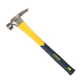 Estwing Sure Strike Hammer - 21 oz Rip Claw Hammer with Milled Face & Fiberglass Handle - MRF21LM