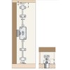 cyclingcolors Serrure Espagnolette 3666690039934 Spanish Lock with Glitter Cylinder Nickel-Plated