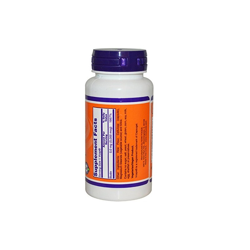 Biotin (Vitamin H) 5,000 mcg (5 mg) 60 capsules