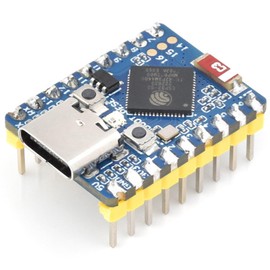 GERUI ESP32-S3 Mini Development Board (Equipped with Two Rows of Needles), 240 MHz Running Frequency, 2.4 GHz WiFi BT 5, ESP32-S3FH4R2 Dual-Core Processor, Castellated Module, Suitable for SMD