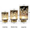 Eywamage Battery Operated Table Lamp with Remote, Pampas Cordless Glass