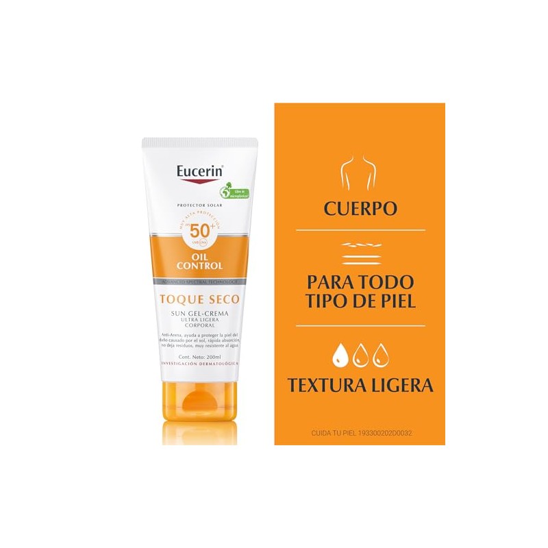 EUCERIN Sun Toque Seco Fps 50+ 200Ml Bloqueador Solar Corporal