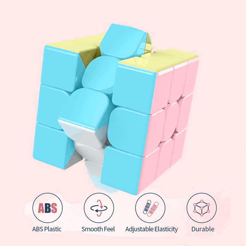 Magic Cube Macaron Stickerless Magic 3x3x3 Rotating Smooth 3D Puzzle