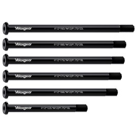 12mm Hub Thru Axle for Bike Suspension and Wheel M12 Thread Diameter x 1.75mm Thread Pitch Aluminum Alloy Material, Compatible with 6 Lengths:122/166/171/175/180/192mmL