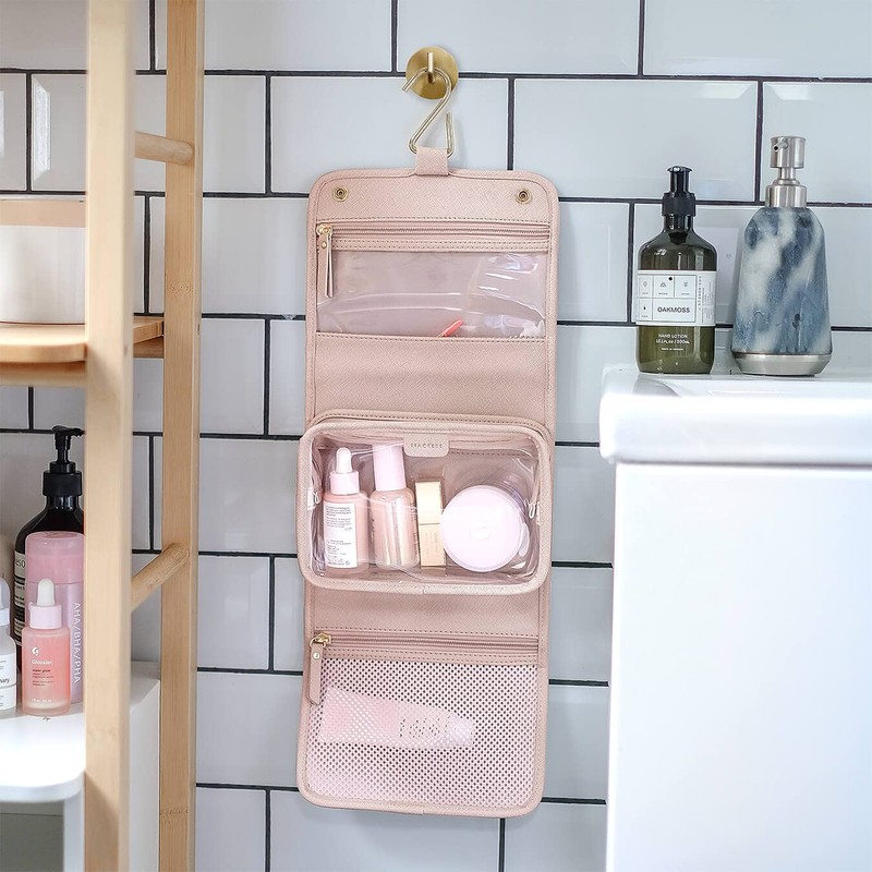Stackers Blush Pink Small Hanging Washbag