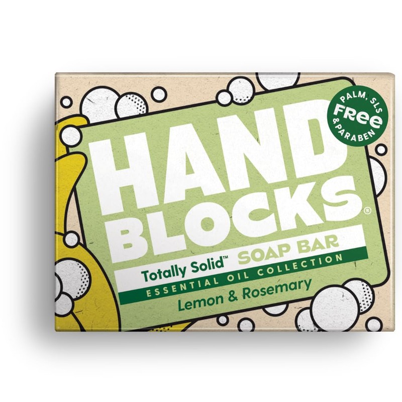 Hand Blocks: Lemon & Rosemary - Cold Processed Natural Soap