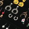 Coward 2PC Black Velvet Stackable Earring Tray Drawer Jewelry Holder