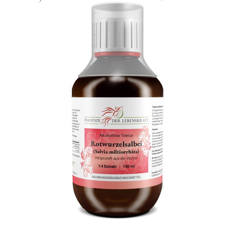 Red Root Sage Tincture (Alcohol-Free) - 150 ml, Salvia Miltiorrhiza