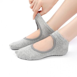 New Spring/Autumn Backless Anti-slip Short Yoga and Pilates Training Socks Light Blue 20ea