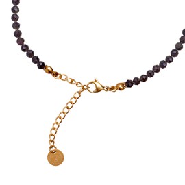 BERGERLIN Genuine Natural Stone Necklace with 925 Sterling Silver Pearl or Gold-Plated Pearl - Filigree Chain with Clasp and Certification of Authenticity, Pearl, Pearl