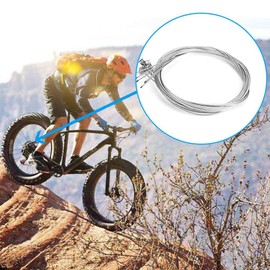 MINBOOT Bicycle Brake Inner Cable, Set of 6, End Caps with 10 Pieces, Bicycle Replacement Parts, Stainless Steel Brake Cable, Length 5.7 ft (1.7 m)