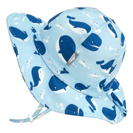 Jan & Jul GRO-with-Me Sun-Hat for Toddler Boy Girl UV Protection (L: 2-5 Years, Blue Whale)