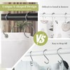 Goowin Shower Curtain Hooks, Anti-Fall S-Shaped Shower Curtain Ring, Decorative