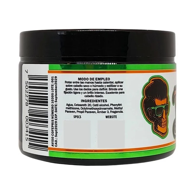 Pomada Para Peinar Fijacion Brillo Cabello Barba 150gr