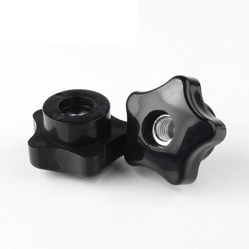 Star Hole Button with M12 Female Thread, Star Nuts Through