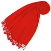 Lorenzo Cana 78381 Women's Pashmina Red Scarf 50% Cashmere 50%