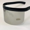 Unbranded Shield Visor Sunglasses Futuristic Face Shield Black Frame Silver