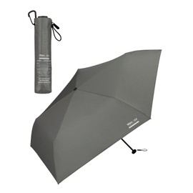 Wpc. IZA Men's Sunny and Rainy Umbrella [100% Light Blocking & UV Protection & UPF 50+ & Heat Shield] Lightweight & Slim Gray Folding Umbrella for Men & Women 190g Lightweight Stylish Solid Color