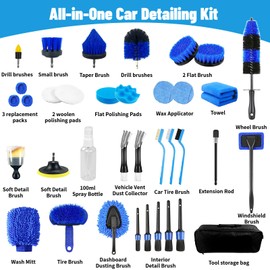 Car Detailing Kit,36pcs Car Detailing Brush Set,Car Cleaning Kit with Professional Car Detailing Brush Set,Auto Detailing Brush Set,Car Wash Kit,Car Detailing Kit Interior Exterior Wheels Cleaner