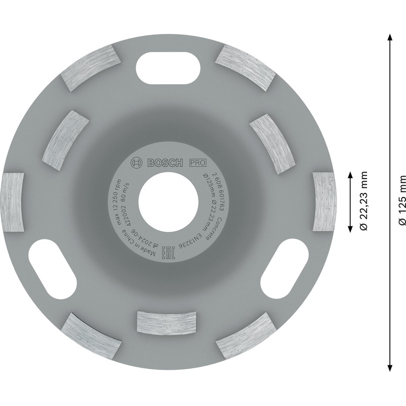 Bosch 1 x PRO Concrete Speed Diamond Grinding Heads for