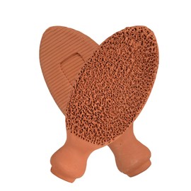 YNR Natural Clay Terracotta Handmade Foot Scrubber for Hard Dead Dry Cracked Heels - 3 in 1 Multi-Function Natural Feet Scrubber Dead Skin – Foot Pumice Stone for Skin Exfoliation