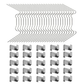 50pcs Greenhouse Glass Clips, Greenhouse Glazing Clips, Retaining Clips, Spring Window Clips, Polycarbonate Greenhouse Clips for Glass, 25 Z Clips and 25W Clips for