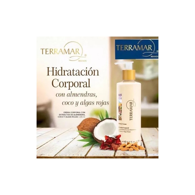 Terramar Crema Corporal Con Almendra, Coco Y Algas Rojas