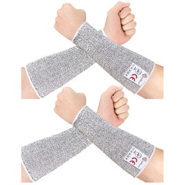 Evridwear Arm Protectors for Thin Skin and Bruising Cut Resistant Arm Sleeves Arm Guards Protective Sleeves for Men Women, 2 Pairs without Thumb Hole S/M