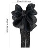 2 PCS Chiffon Silk Hair Claw Clips Large Rhinestone Hair
