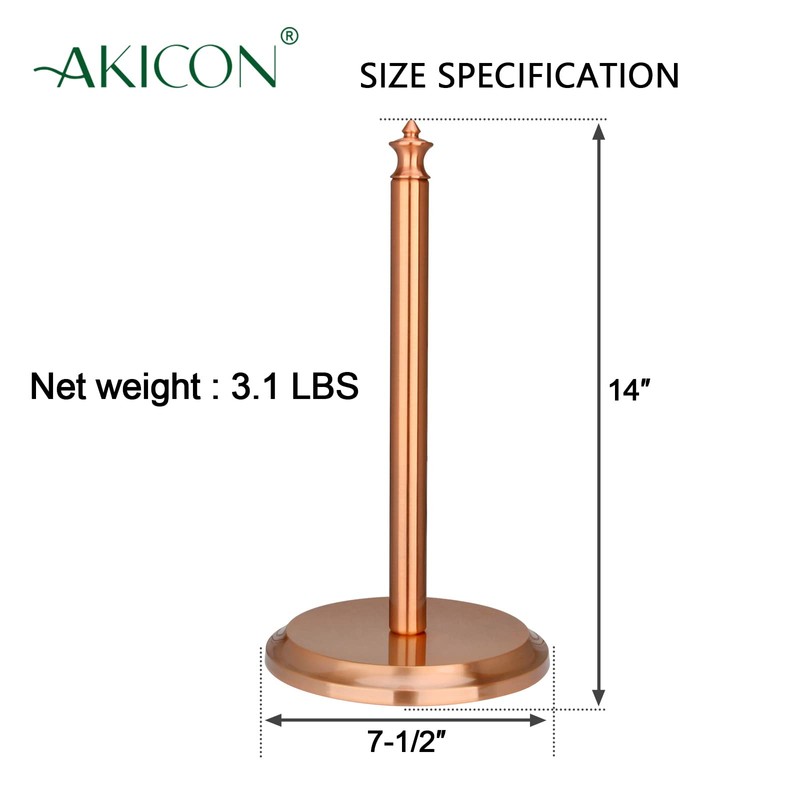 Akicon Paper Towel Holder Roll Dispenser Stand for Kitchen Countertop