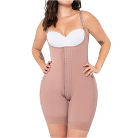 MARIAE FAJAS FQ100 Full Body Shaper Postpartum Girdle for Women | Colombianas Postparto para Mujer - Mocha - Small