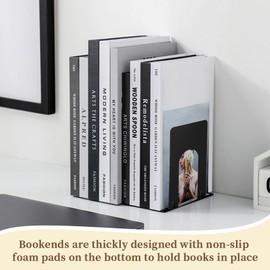 Casenly Bookends, Pack of 12 Bookends Book Stopper Holder Shelf for Children Book Holder Book Weight Book Support for DVDs, Office, School, Library