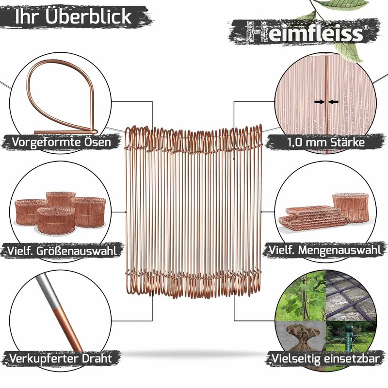 Heimfleiss® Thumb Wire Concrete Binding Wire 1.0 x 100-160 mm