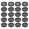 sourcing map 40Pcs 50mm/2in Air Vents Circular Soffit Vents, Black
