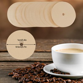 300 Count Percolator Coffee Filters, 3.75 Inch Natural Unbleached Disposable Coffee Filter Disc Coffee Filters for Percolators Camping Coffee Pot Home Office Use