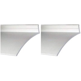 Pemko Aluminum Door Bottoms Overhead Rain Top Drip, Clear Anodized, 2-1/2”W x 52"L x 5/8”H - 346C52 (Тwо Расk)