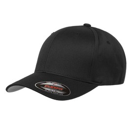 Flexfit Mens Flexfit Wooly Combed Men's Cap Available in Many Different Colours Sizes S-M to L-XL, black