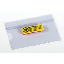 EUROPEL Magnetic Name Badge Holders with Magnet & Blank Card Insert Sheets (Pack of 24) | Horizontal ID Card Holder for School, Colleges, Offices & Corporate Event | 90 x 55 mm, 121268,White