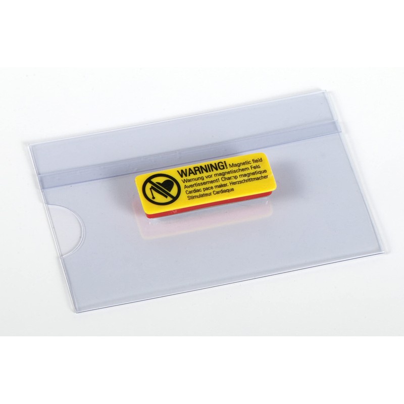 EUROPEL Magnetic Name Badge Holders with Magnet & Blank Card
