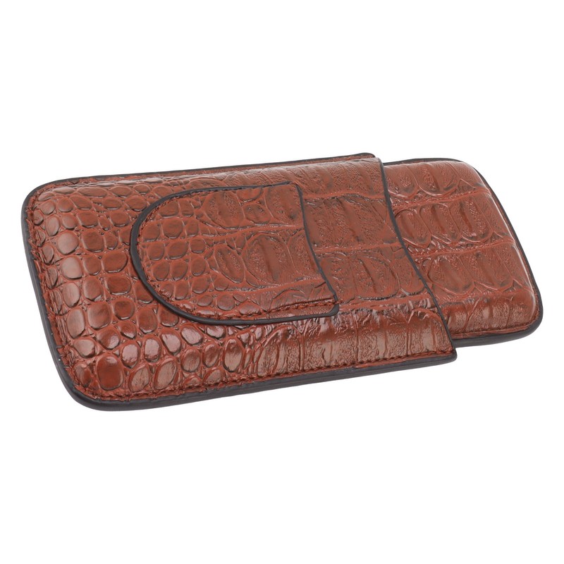 3 Finger Cigar Case Artificial Leather Soft Anti Fade Breathable