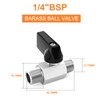 GASHER 6PCS 1/4Inch Mini Brass Ball Valve Shut Off Switch,