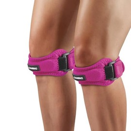 CAMBIVO CAMBIVO 2 Pack Patella Tendon Knee Strap, Knee Support Brace for Women Men, Adjustable Band for Hiking, Soccer, Basketball, Baseball, Running, Tennis, Volleyball, Squats (Pink)