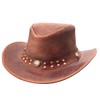 Brandslock Australian Leather Hat with Braided Band Original Cowboy Australian