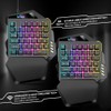 Vbestlife Teclado para Juegos con una Mano, Teclado Inalámbrico RGB,