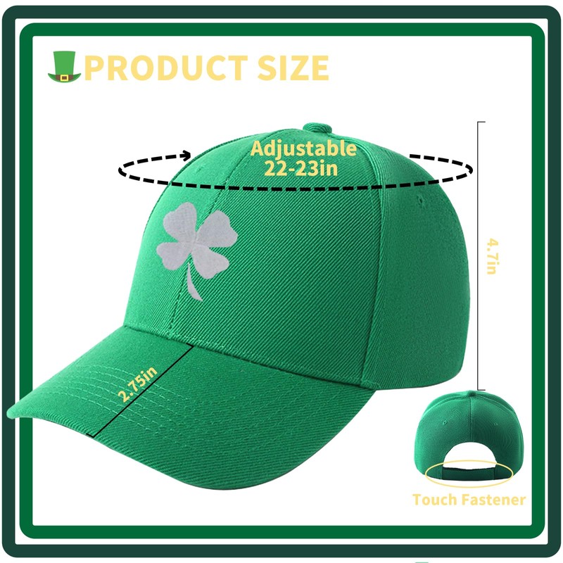 Oeyliz St Patrick's Day Hat for Men Women Shamrock Green