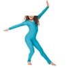 R&N FASHIONS - Girls Shiny Nylon Long Sleeve Stirrup Catsuit