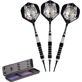 Elkadart Lone Wolf Soft Tip Darts with Storage/Travel Case, 16 Grams