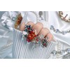 1122 Gorgeous fall flower nail nail queen handmade nail
