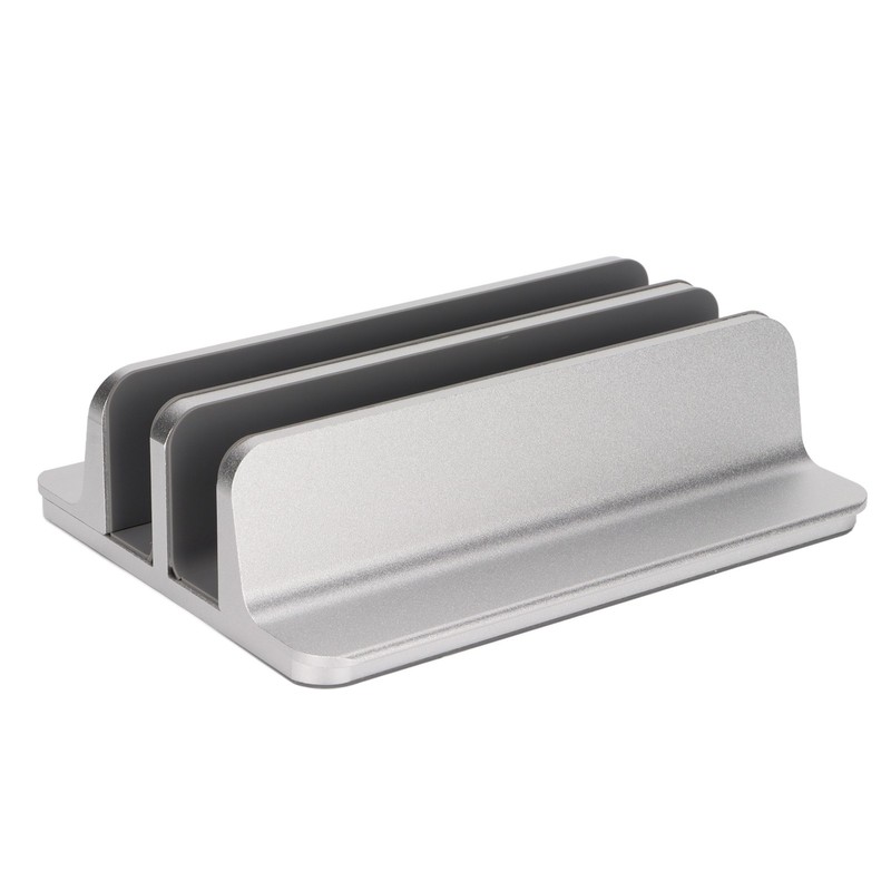 Laptop Holder Vertical 2 Slots Aluminum Alloy Adjustable Laptop Stand