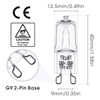Fulighture G9 Halogen Bulbs, Clear Capsule Halogen Lamps Dimmable, 25W,